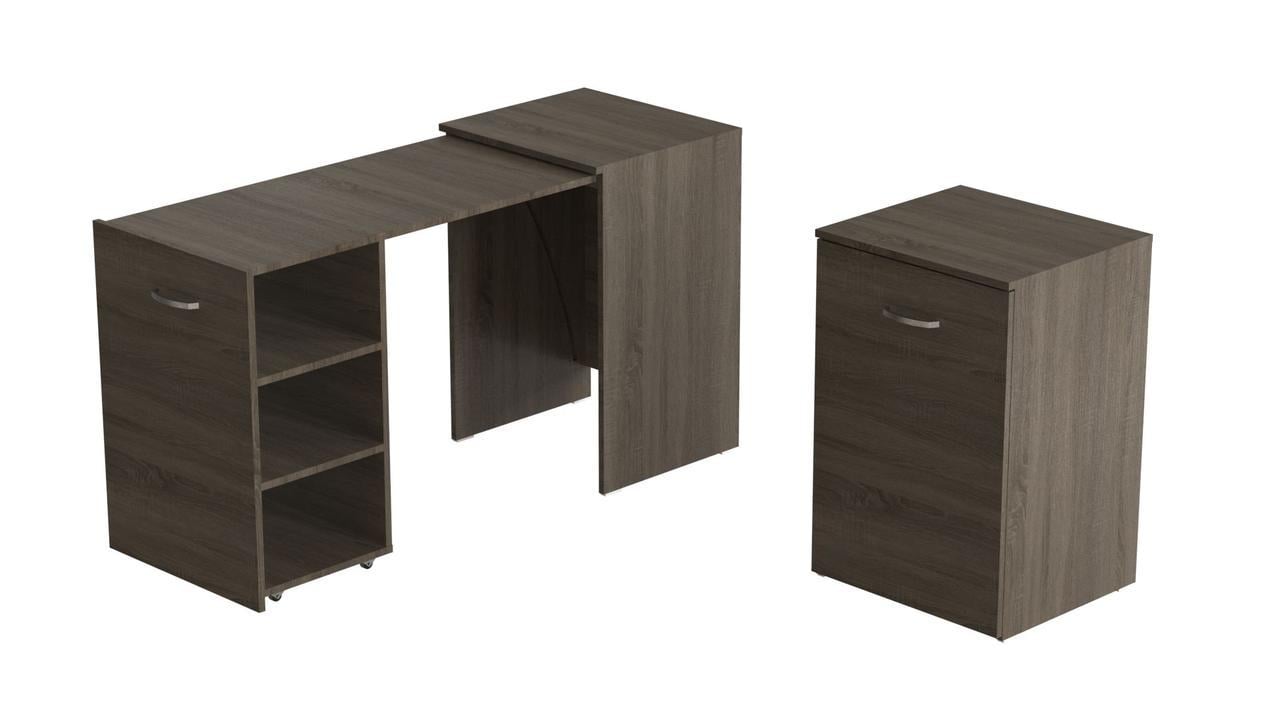 Стіл-тумба трансформер Ferrum-decor Смарт 1/2 ДСП 16 мм 750x1450x600 мм Дуб Сонома Трюфель (FRD-105078) - фото 4