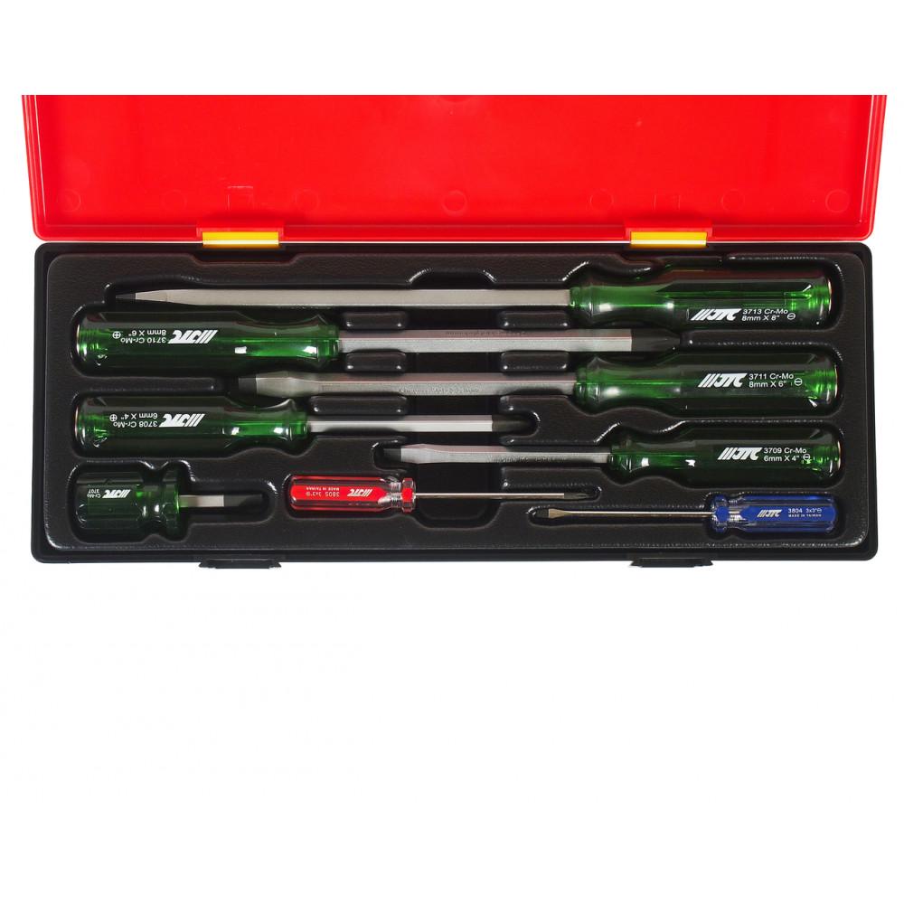 Набір викруток PH0-PH3, SL3.0-SL8.0 суцільнометалевих 8 од. (K7082 JTC) - фото 2