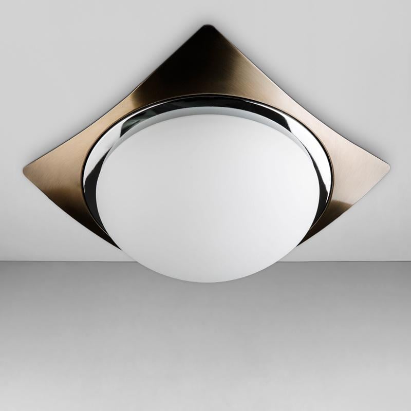 Настенно-потолочный светильник Light House DL-18330/2 Латунь/Хром/Белый