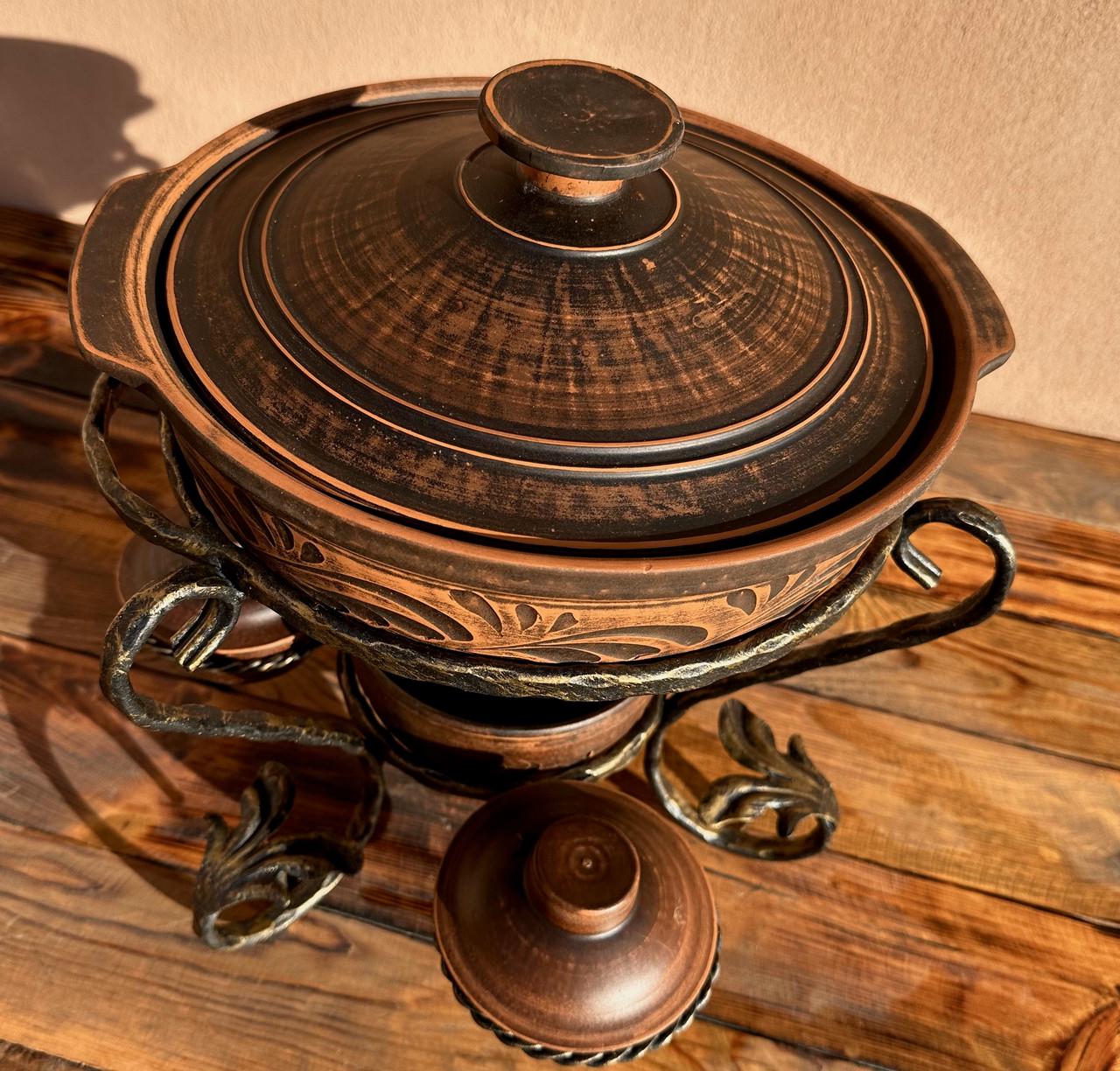 Садж Жарівня із червоної глини з соусницями - фото 2 Садж Жарівня із червоної глини з соусницями - фото 2