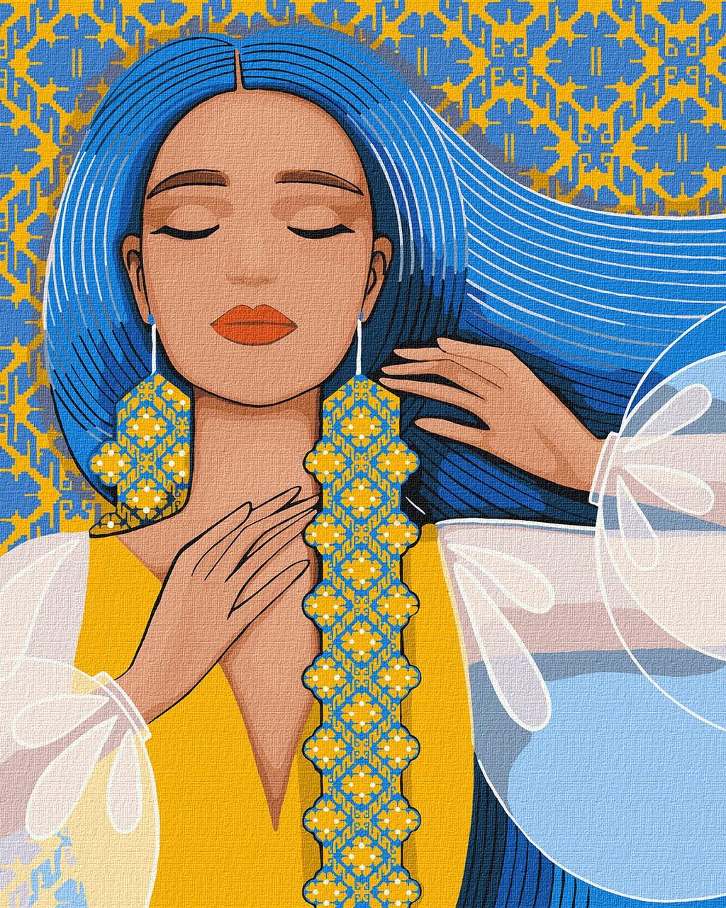 Картина по номерам Идейка Изыскаянная украинка 40х50 см (КНО2581)