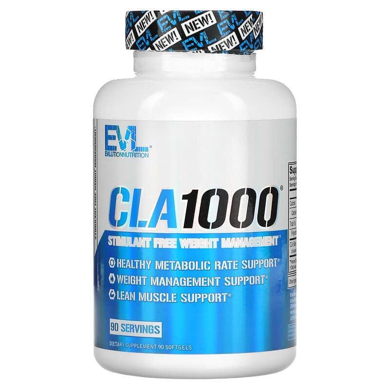 Коньюгированная линолевая кислота КЛК EVLution Nutrition CLA 1000 мг для коррекции веса 90 капс.