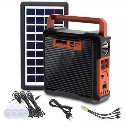 Фонарь аккумуляторный EP-395 6V 100000 mAh с солнечной панелью и функцией Power Bank водонепроницаемый Черный (opt-13289)