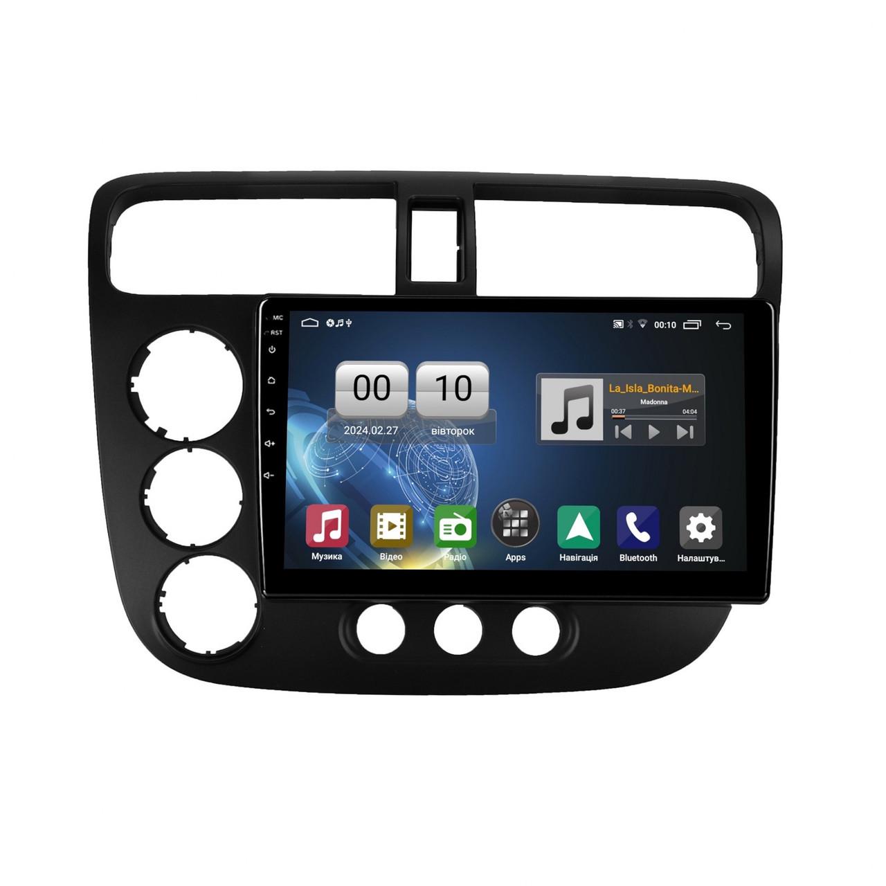 Автомагнітола штатна QIV Q1 для Honda Civic 7 2000-2006 9" (Q45471)