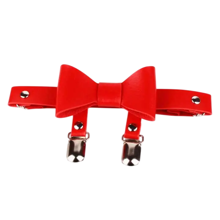 Гартер на 2 ноги з підв'язками для панчіх і бантиком 2 шт. XS/M Червоний (T00001139-2)