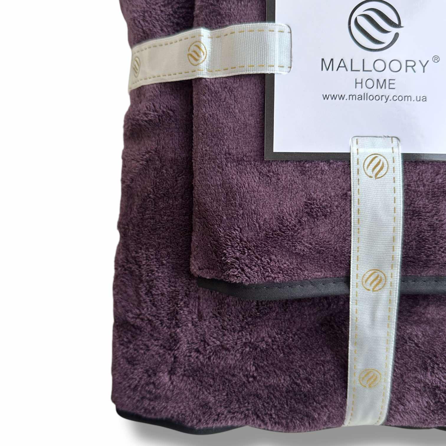 Комплект полотенец из микрофибры Malloory Home Фиолетовый (6616-4) - фото 2