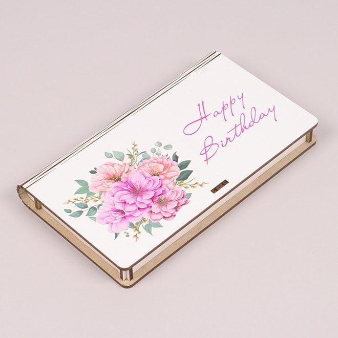Конверт деревянный Flora "Happy Birthday" (33254)