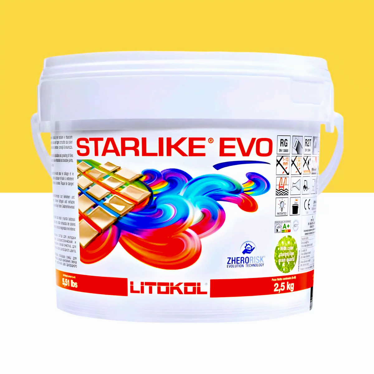 Затирка для плитки Litokol Starlike EVO 600 двокомпонентна епоксидна 2,5 кг Жовта ваніль