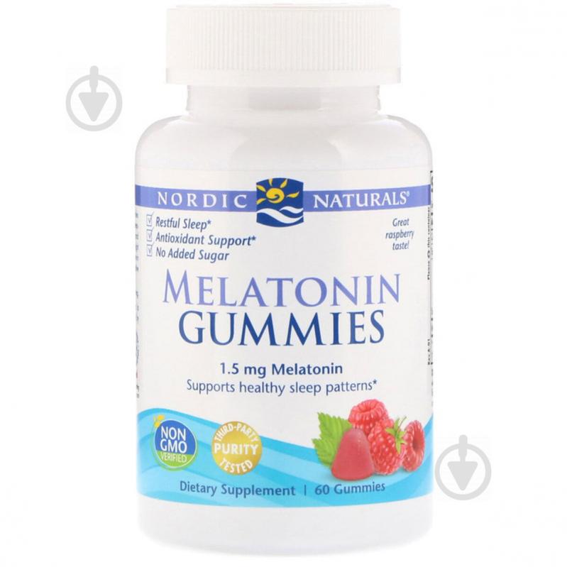 Nordic Naturals, Melatonin Gummies, Raspberry, 1.5 mg, 60 Gummies