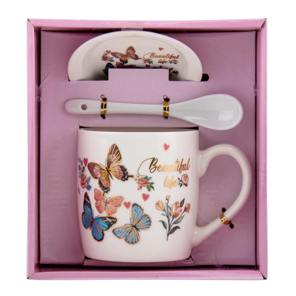 Кружка керамическая Elisey "Beautiful life" 350 мл Белый 2 (9066-001)