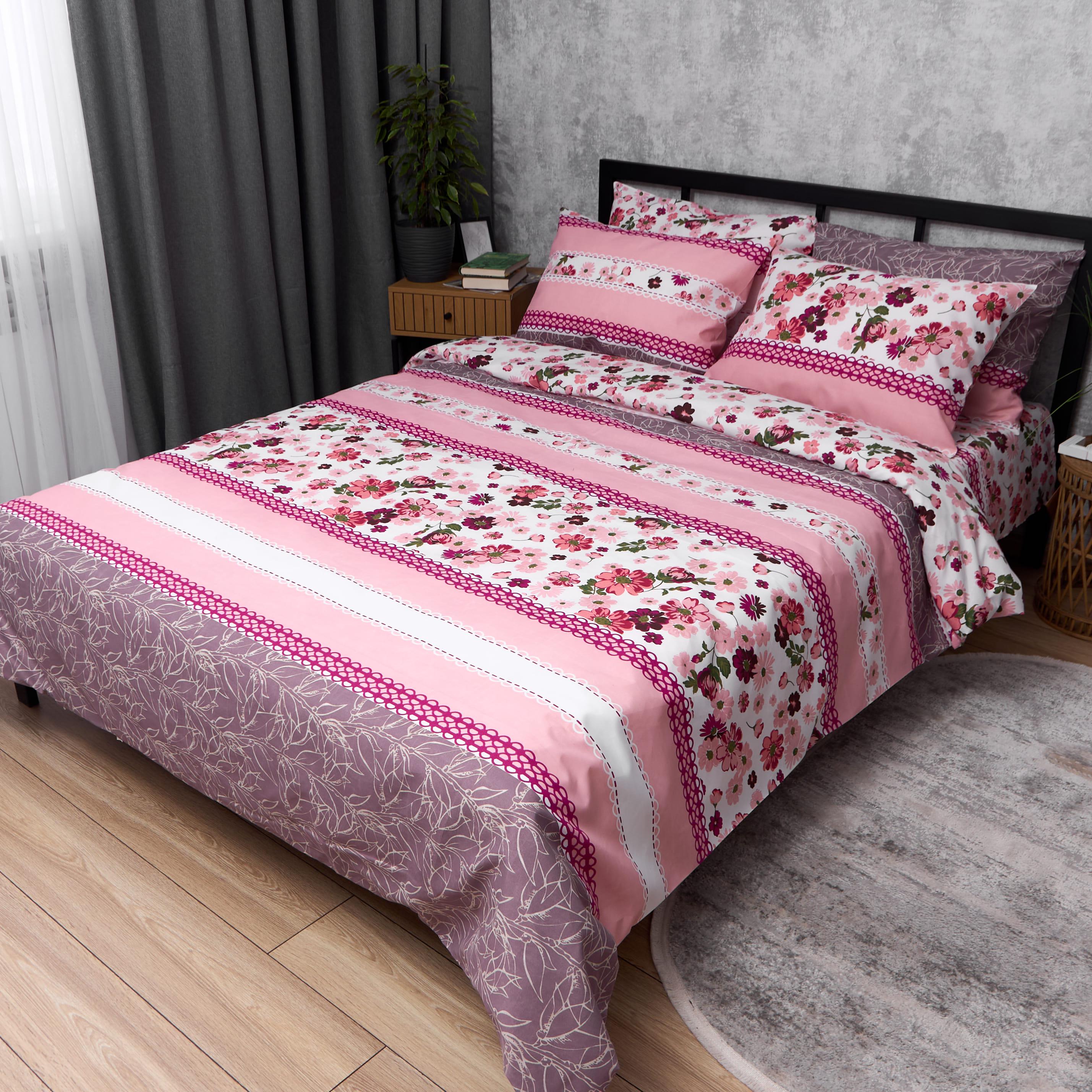 Комплект постільної білизни Moon&Star Мікросатин Premium Rose Melody King Size 220x240 см наволочки 2 шт. 70х70 см (MS-820016242)