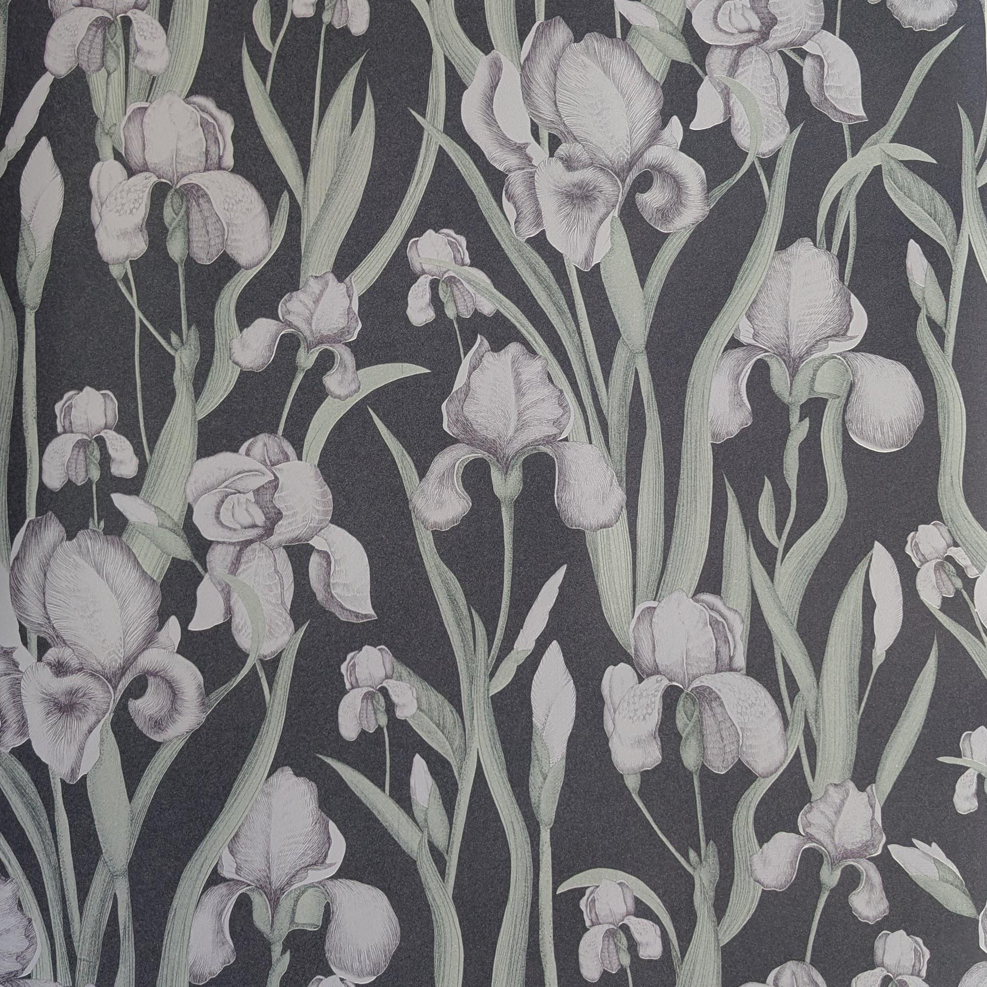 Обои виниловые Decoprint Elisir EL21025 Цветы на флизелиновой основе 53 см Черный (31119748)