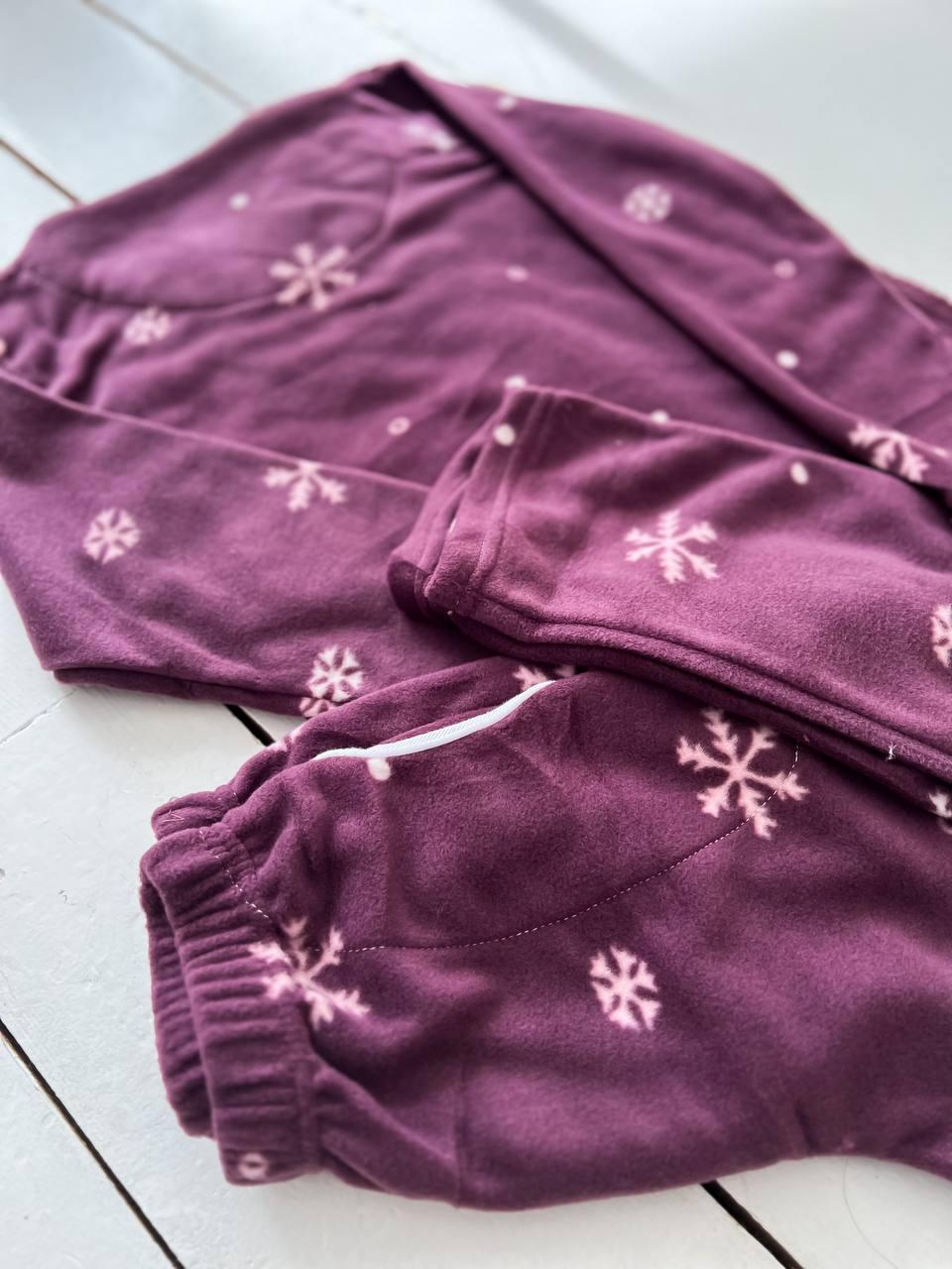 Пижама женская теплая DO2161 S Фиолетовый - фото 4 Пижама женская теплая DO2161 S Фиолетовый - фото 4