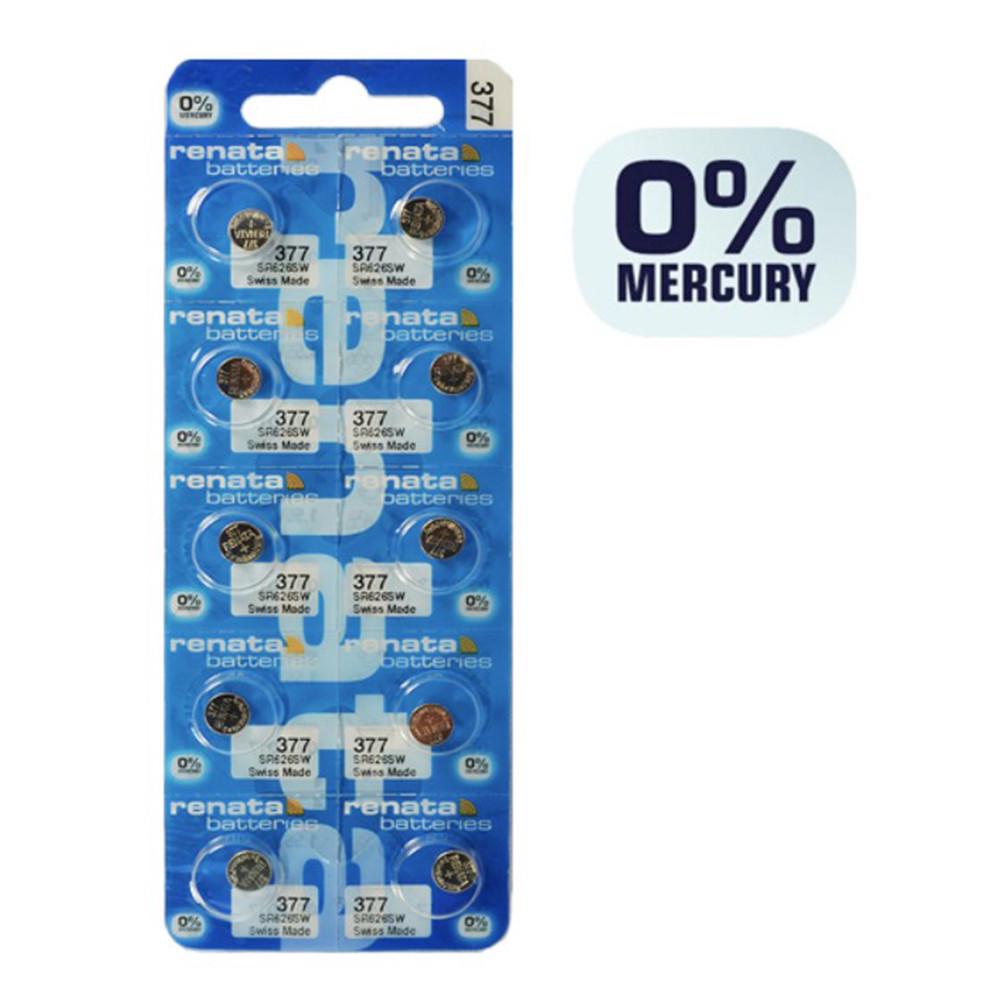 Батарейка годинникова Renata 1 шт. R377 Silver Oxide (SR626SW) - фото 3 Батарейка годинникова Renata 1 шт. R377 Silver Oxide (SR626SW) - фото 3
