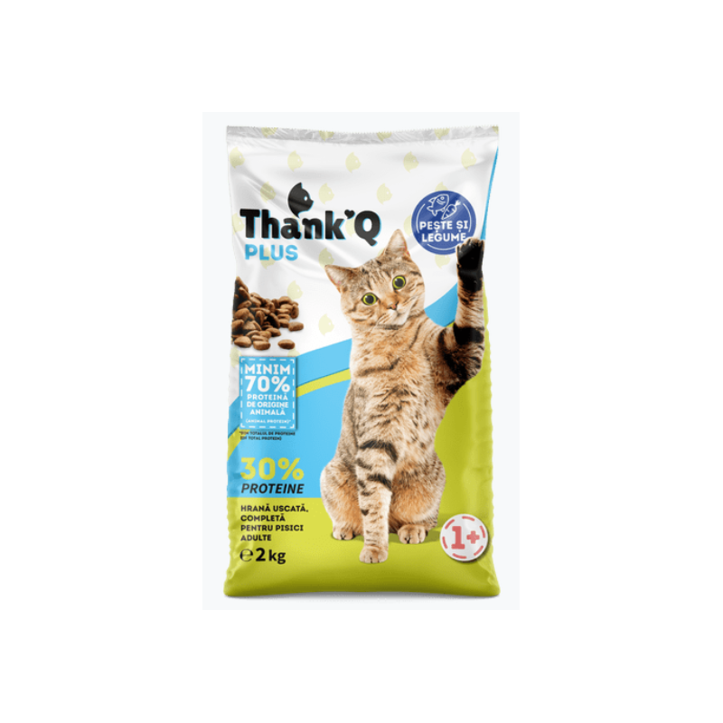 Корм сухой Thankq Plus Pisici с рыбой для взрослых кошек 2 кг