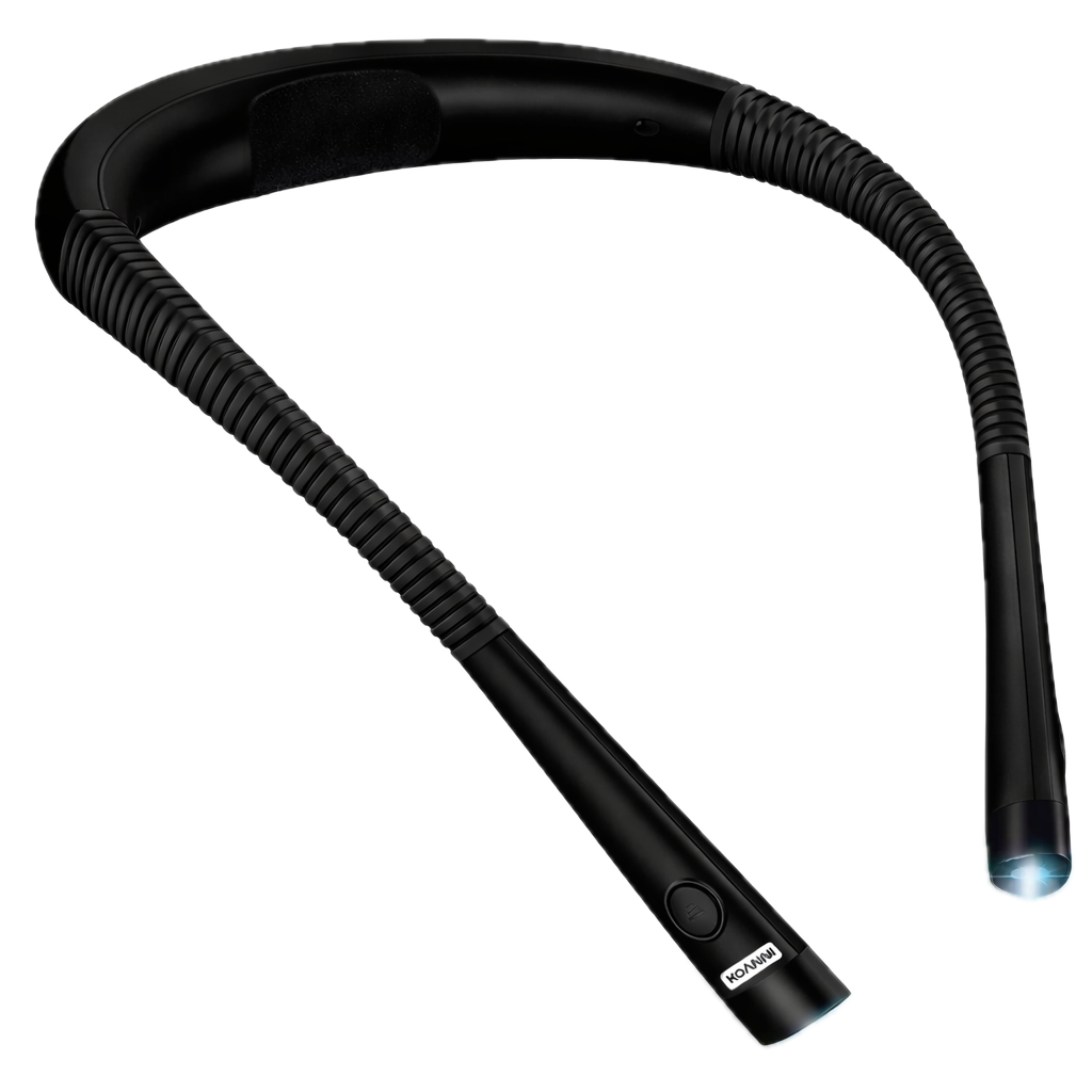 Фонарик на шею Koanni гибкий аккумуляторный 3 режима яркости и 3 цвета света USB-C зарядка (188)