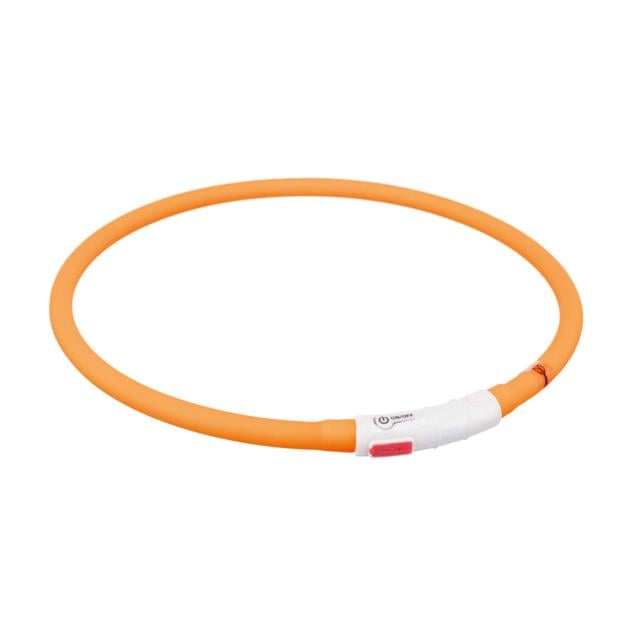Ошейник светящийся Trixie USB XL для собак 70 см Оранжевый Ошейник светящийся Trixie USB XL для собак 70 см Оранжевый