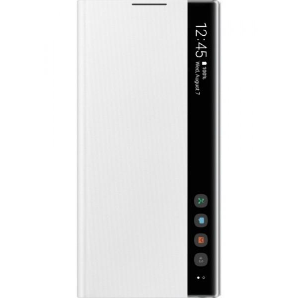Защитный смарт чехол книжка Samsung Galaxy Note 10 N970 S-View Flip Cover (Clear View) Белый