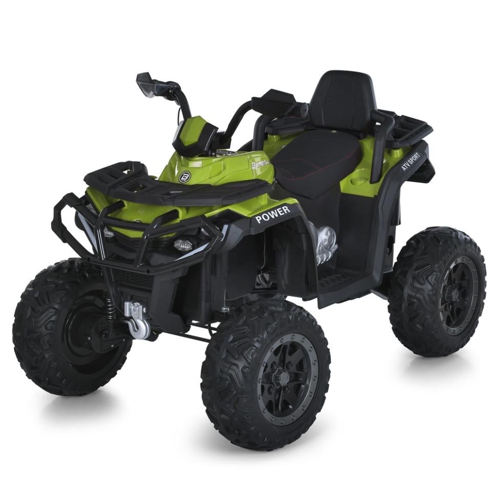Детский электроквадроцикл Bambi 12V 200W 4WD до 50 кг Зеленый (DE-169-E-636)