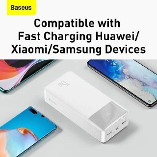 Повербанк Baseus Bipow Digital Display 30000 mAh 15W 3A з підтримкою швидкого заряджання 3A 2USB/1Type-C QC White (11508532) - фото 6