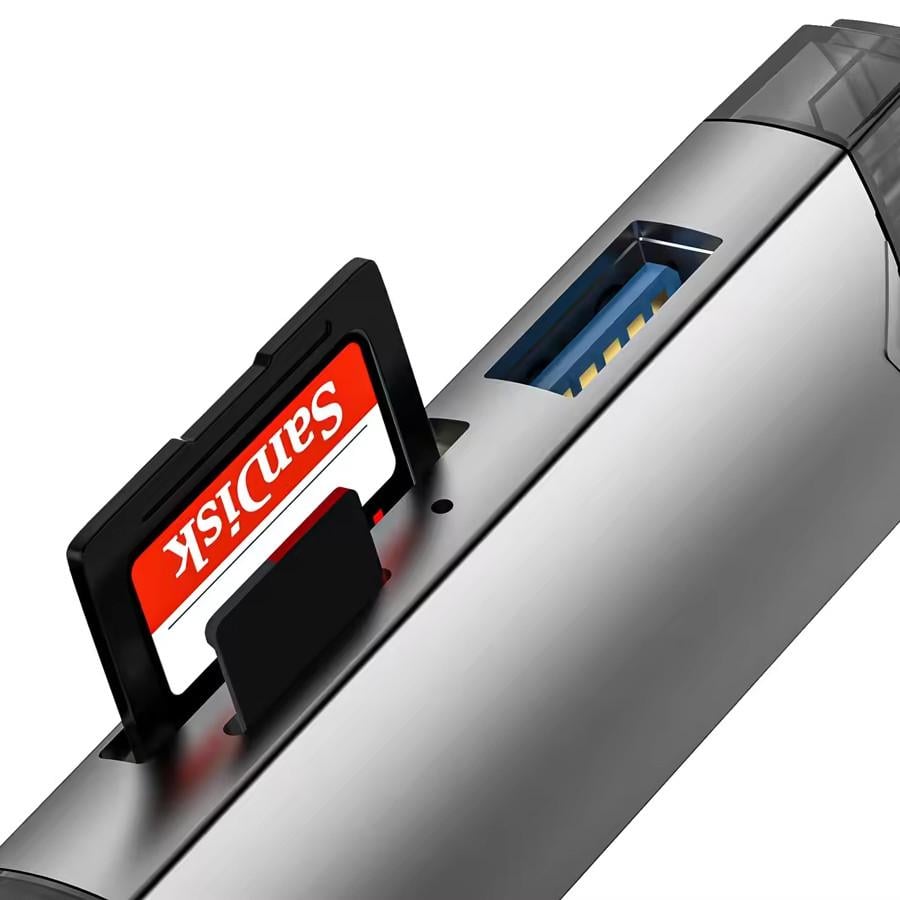 Кардридер U&P USB Type-C/USB 3.0/Micro USB-microSD/SD/USB 3.0 OTG Grey (SSE-U08-GY) - фото 5 Кардридер U&P USB Type-C/USB 3.0/Micro USB-microSD/SD/USB 3.0 OTG Grey (SSE-U08-GY) - фото 5