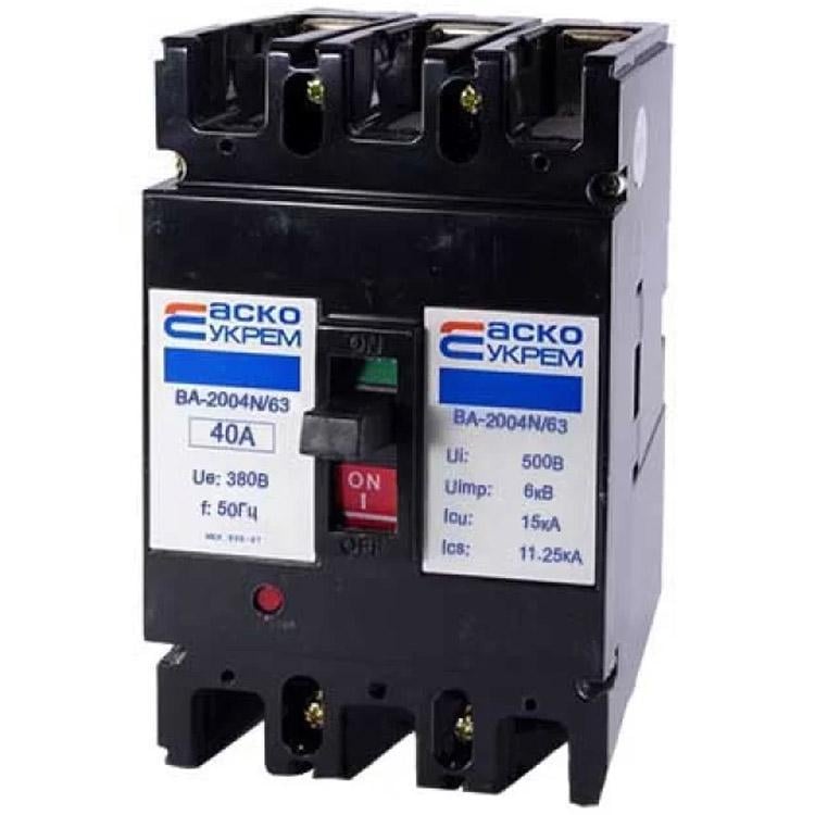 Автоматический выключатель АСКО-УКРЕМ ВА-2004N/63 40А 3 полюса (2348867989)
