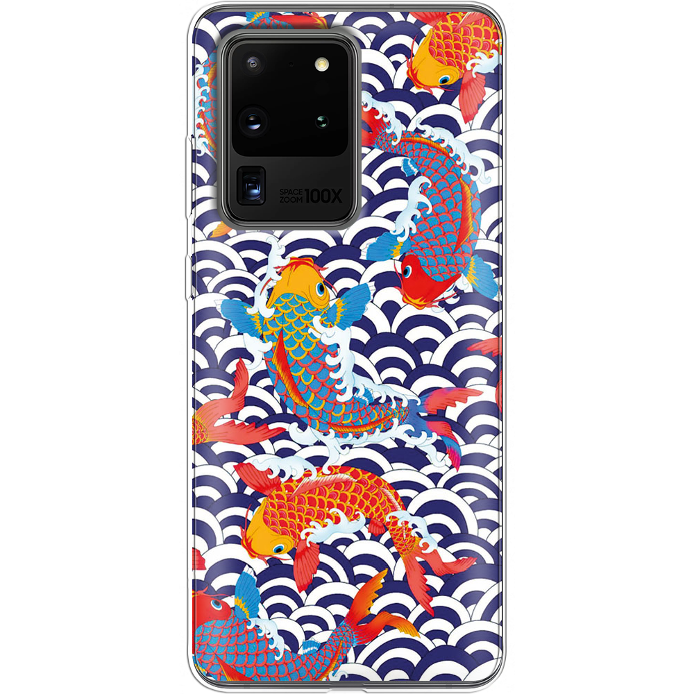 Чехол Boxface Samsung G988 Galaxy S20 Ultra Koi Fish Прозрачный силикон (38878-up2477-38878)
