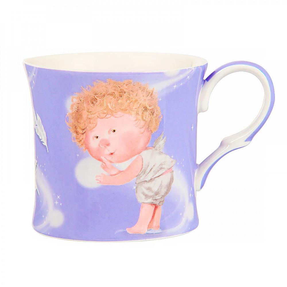 Чашка фарфоровая Lefard От всего сердца 270 мл Голубой (924-707)