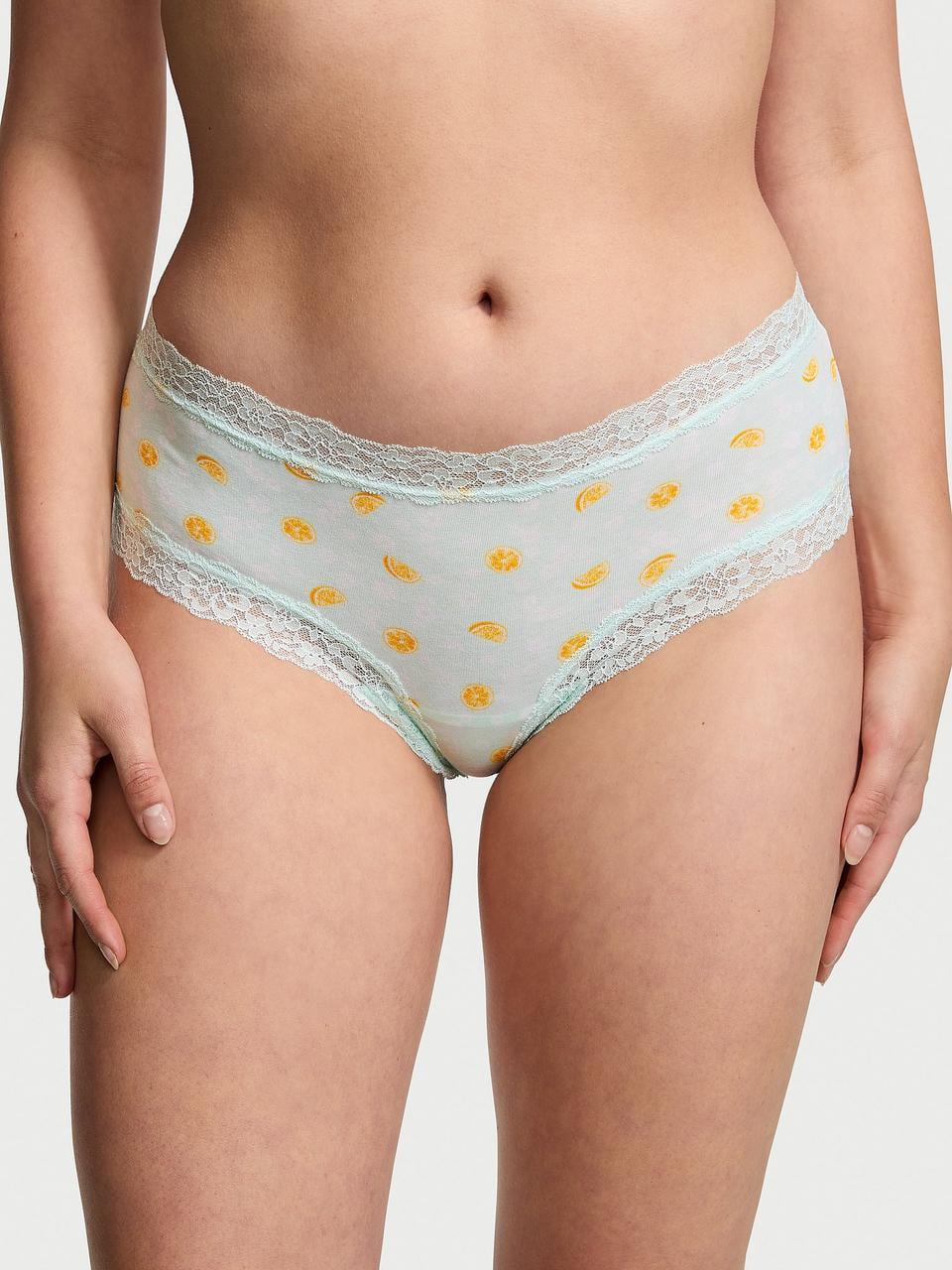 Трусики женские Victoria's Secret Lace-Waist Cotton Cheeky S Зеленый (2300151861)