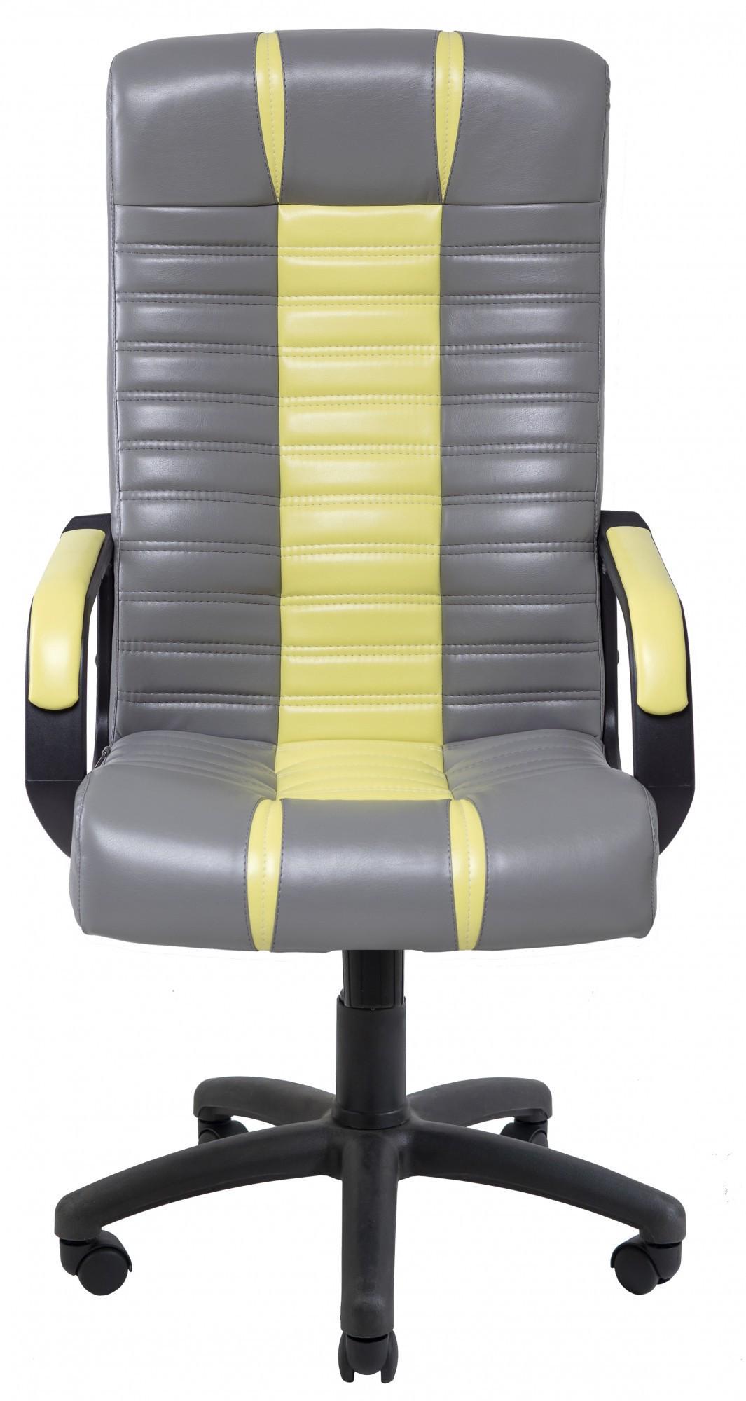 Крісло офісне комп'ютерне Atlant Лорд 21-14 Підлокітник Річ Пластик М3 MultiBlock Жовто-сірий - фото 2