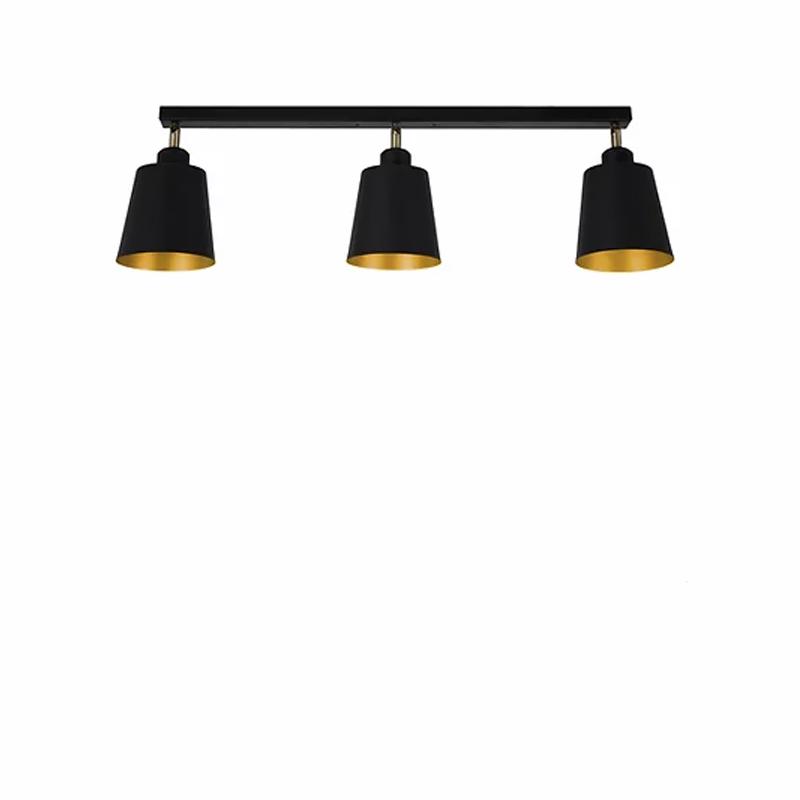 Светильник потолочный Atmolight Cassel L130-660-3 1576 на три лампы Черный/Золото
