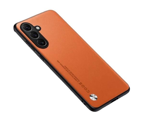 Шкіряний чохол - накладка CODE Tactile Experience для Samsung Galaxy M55 Оранжевий