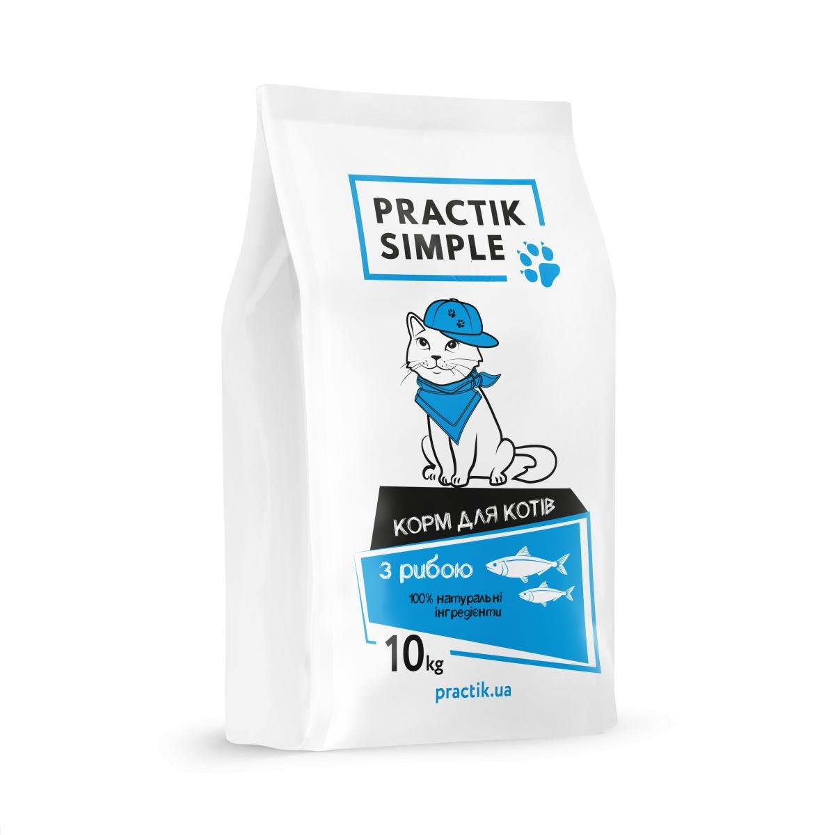 Корм для котів Practik Simple Суперпреміум з морською рибою 1 кг (1CFS249)
