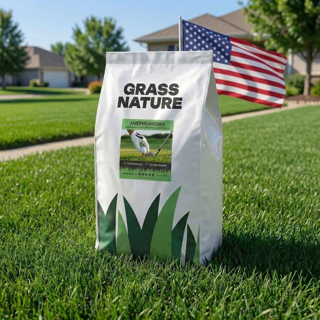 Газонная трава GrassNature Американская засухоустойчивая и морозостойкая 10 кг (3222111498)