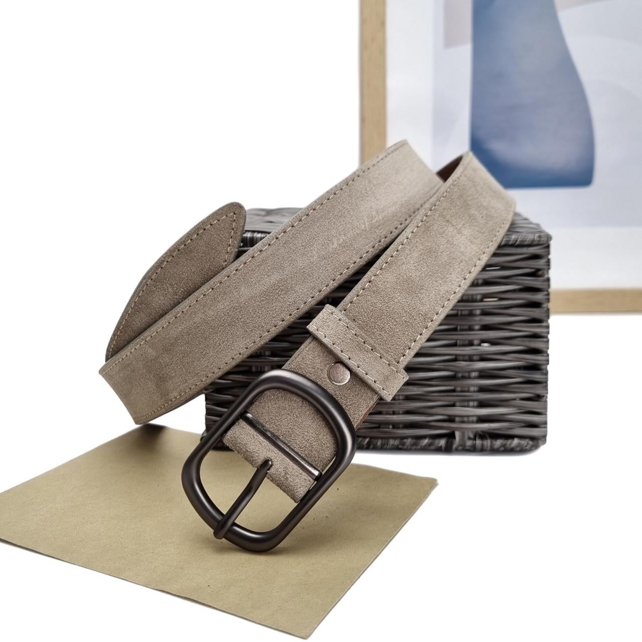 Ремінь жіночий Sfip стильний натуральна замша Сірий (C35-07-17)