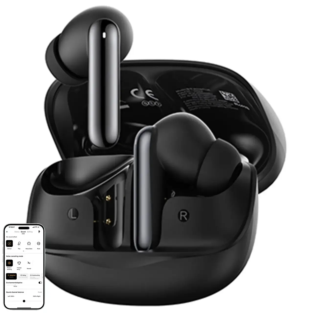 Навушники бездротові QCY Melobuds N50 Black (HT12) - фото 5