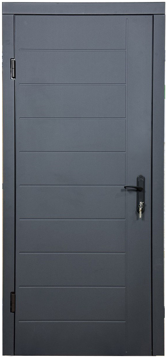 Дверь входная левая MSM Вулкан МДФ/МДФ 2050х860 мм Графит (105-1011)