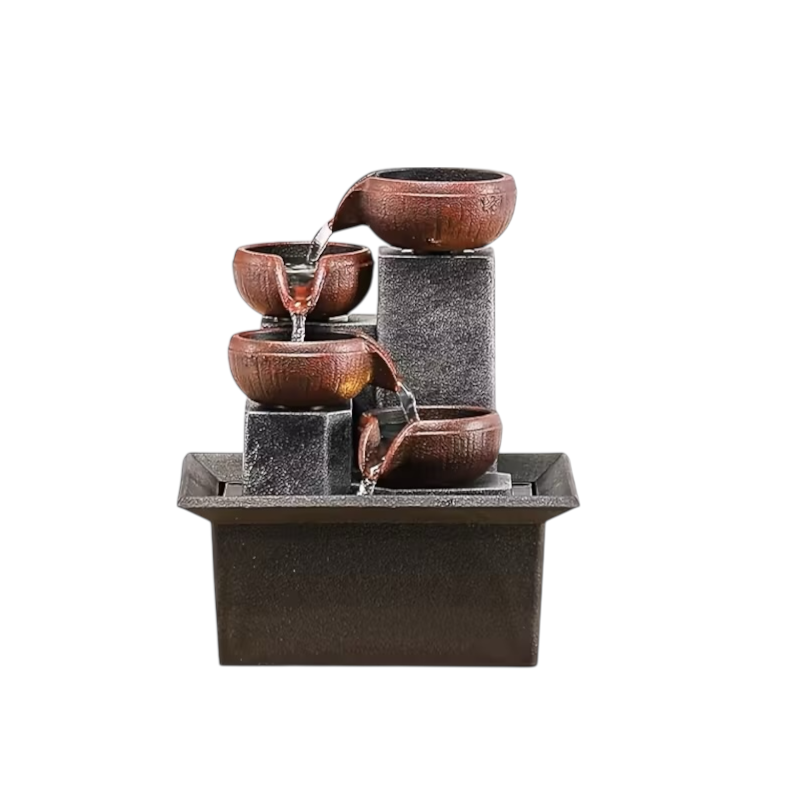 Водопад настольный трехуровневый с подсветкой (d002)