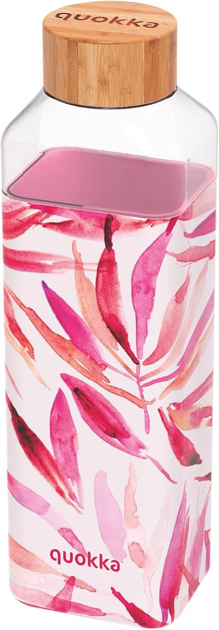Бутылка для воды Quokka Watercolor Flora герметичная стеклянная с силиконовыми вставками 700 мл 70x50x240 мм (2528177940) Бутылка для воды Quokka Watercolor Flora герметичная стеклянная с силиконовыми вставками 700 мл 70x50x240 мм (2528177940)