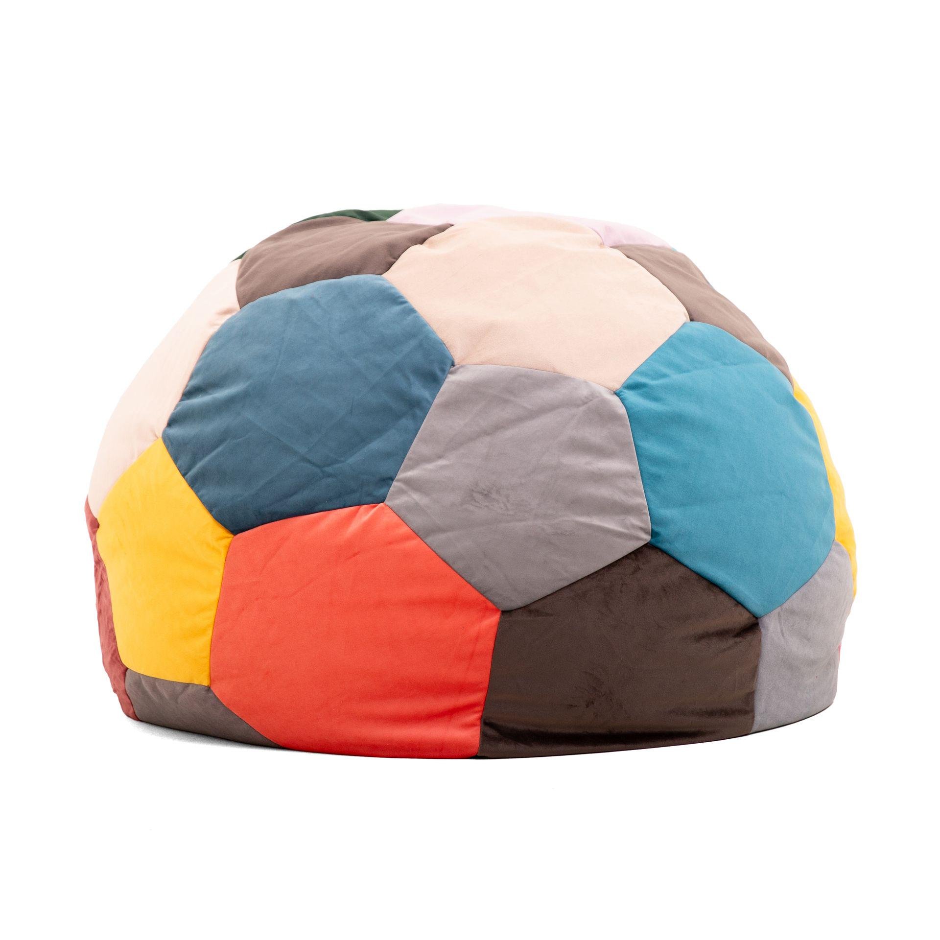 Кресло мешок SanchoBAG Мяч Шапито Велюр 90х90 см Разноцветный (kmmс-1000-1-M-15)