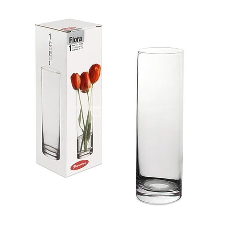 Ваза для цветов Pasabahce Flora цилиндр стекло d 8 см h 26,5 см (43767)
