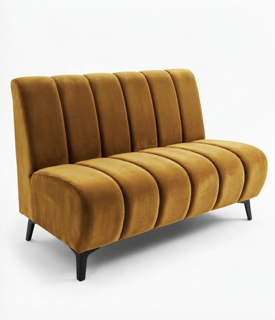 Диван Смугастик Bari Mebli 120×90×70 см жовто Коричневий (55566)