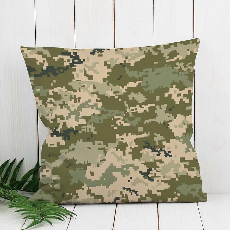 Декоративная подушка MM14 green 45х45 см Пиксель/Зеленый