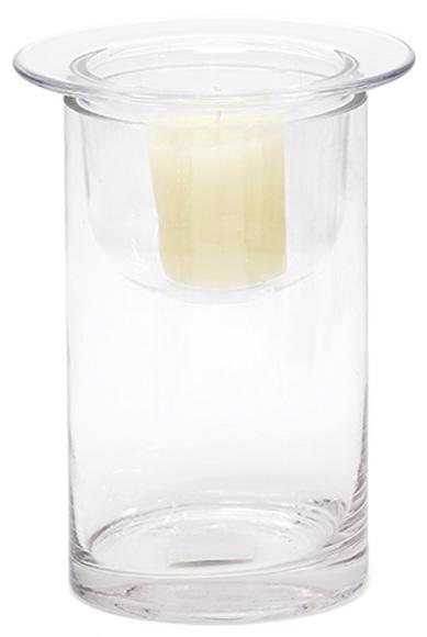 Подсвечник стеклянный 15х12 см со съемным стаканом (BD-527-C10)