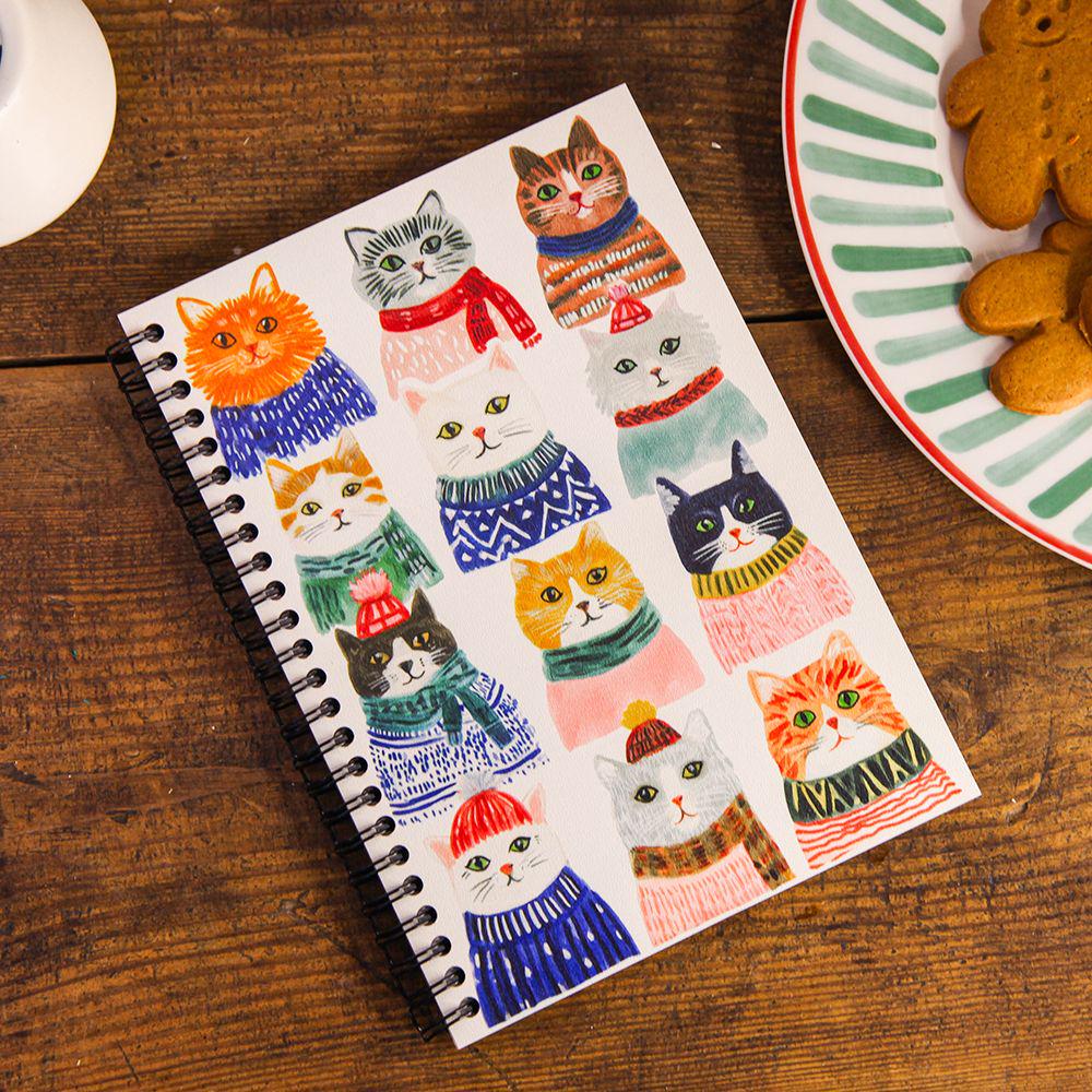 Скетчбук для эскизов и зарисовок Парад котиков 14,7х21 см 45 листов (BDP_26NY018)