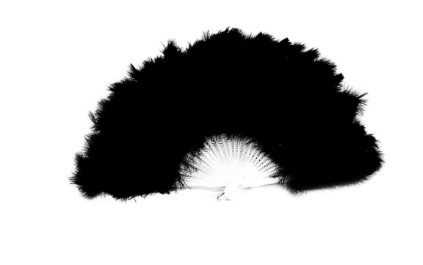 Пухове віяло Чорний (122-337BLK)