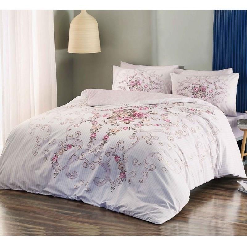 Постельное белье Tac Yasemin pembe v02 семейное Розовый (2000022175074)