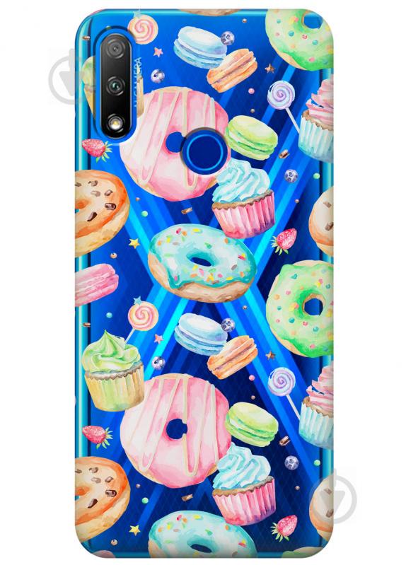 Прозрачный силиконовый чехол iSwag для Huawei Honor 9X с рисунком - Пончики (KS2705) Прозрачный силиконовый чехол iSwag для Huawei Honor 9X с рисунком - Пончики (KS2705)