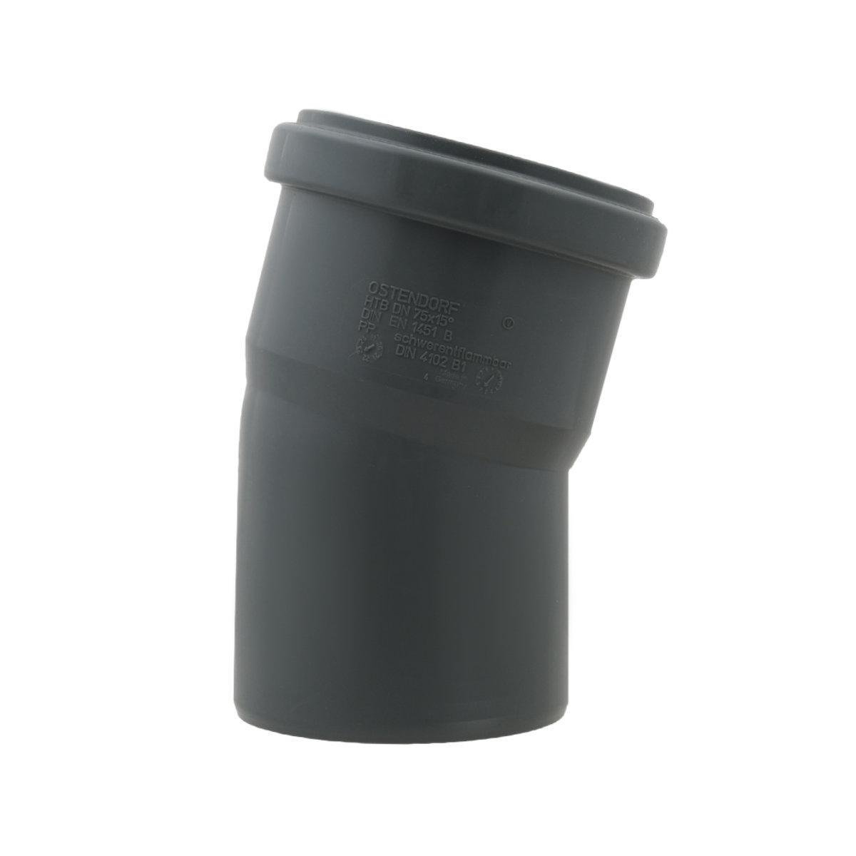 Колено внутреннее Ostendorf HT Safe ⌀ 75 мм x 15° (SW-15172)