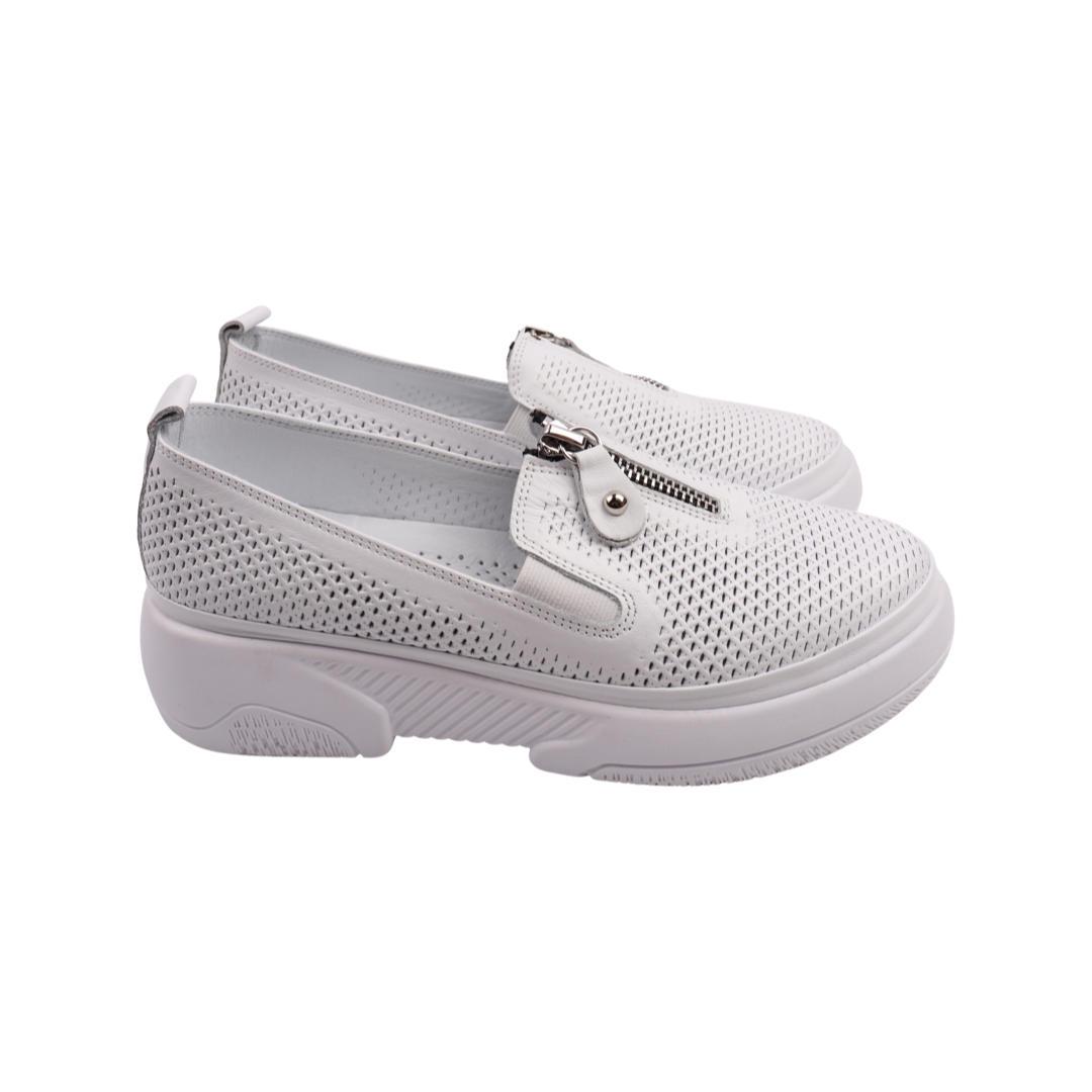 Туфли женские Euromoda из кожи р. 38 Белый (502-22LTCP)